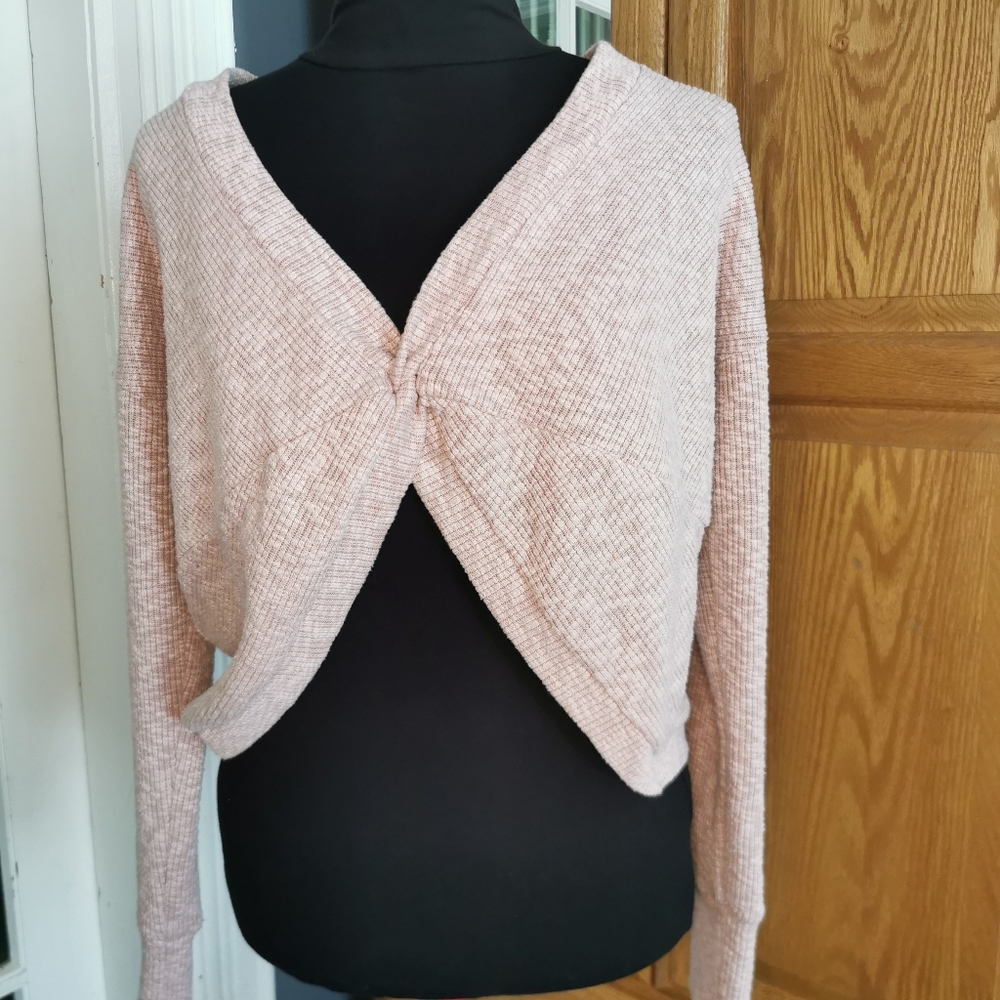 Cross front sweater